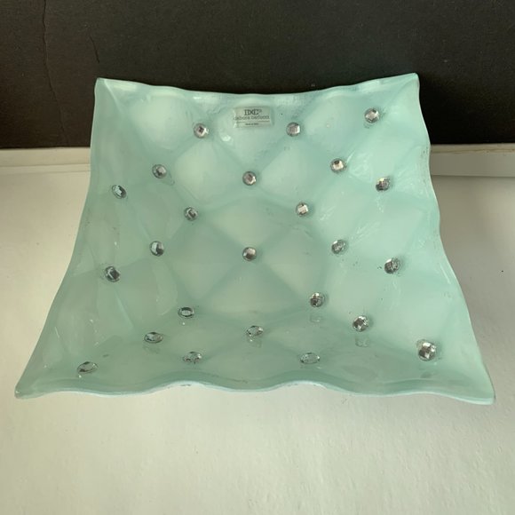 Debora Carlucci MURANO Candy Dish Swarovski CRYSTAL ACCENT - Picture 1 of 7